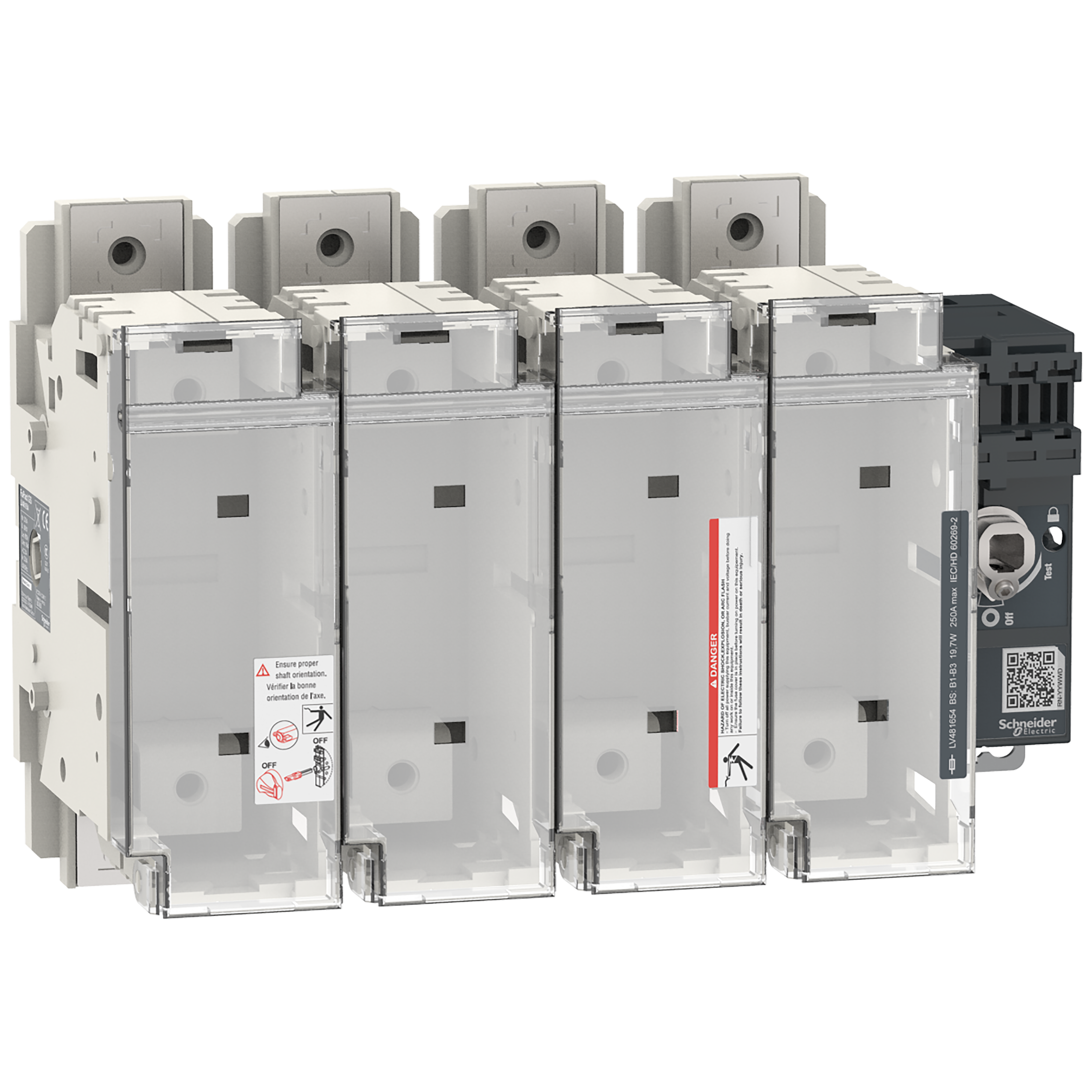 SCHNEIDER ELECTRIC SNRLV481654 FUPACTGS BS250 4P B1/2/3 MAN. FRONT/LAT