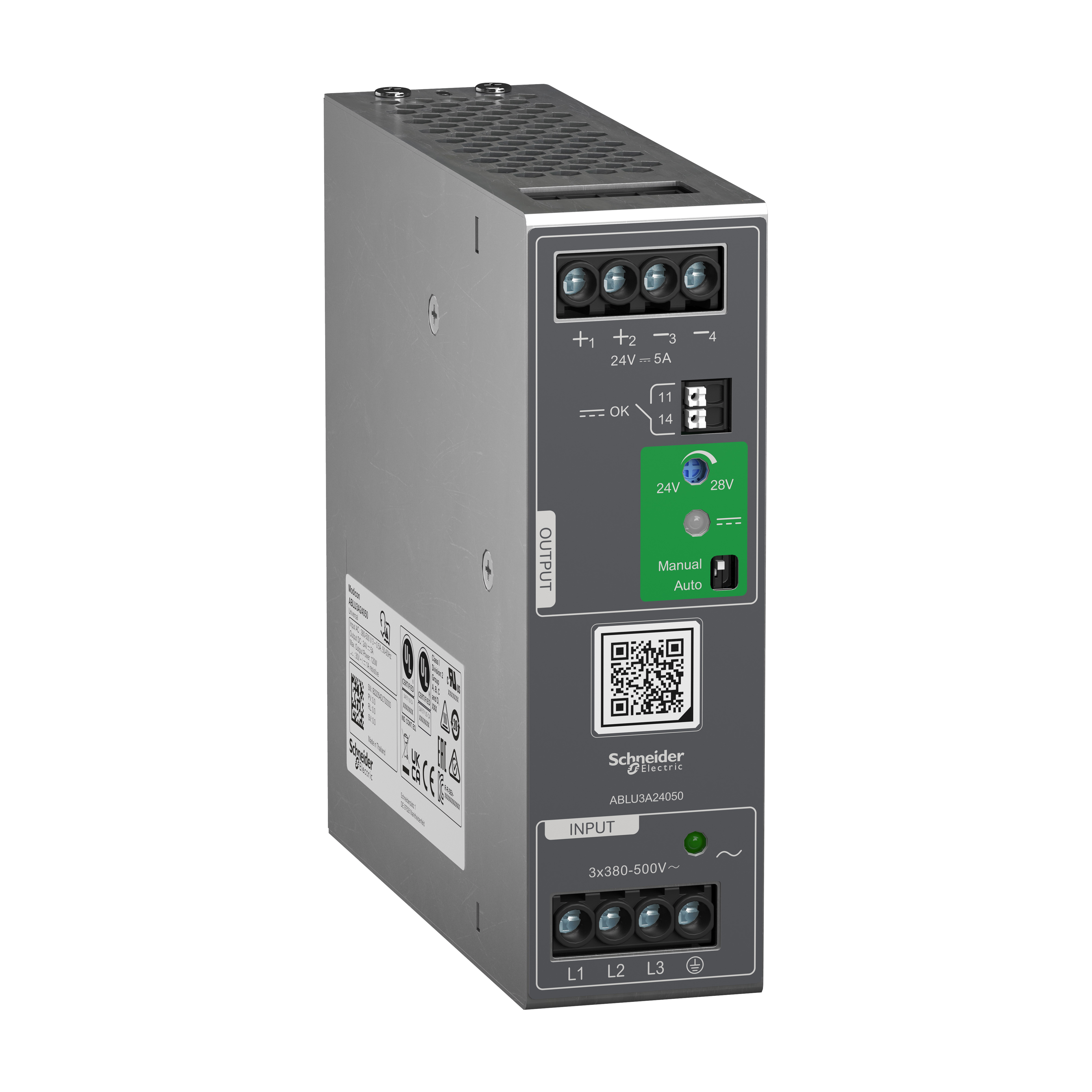 SCHNEIDER ELECTRIC SNRABLU3A24050 ALIMENTATORE 24V 5A 3PH UNIVERSALE