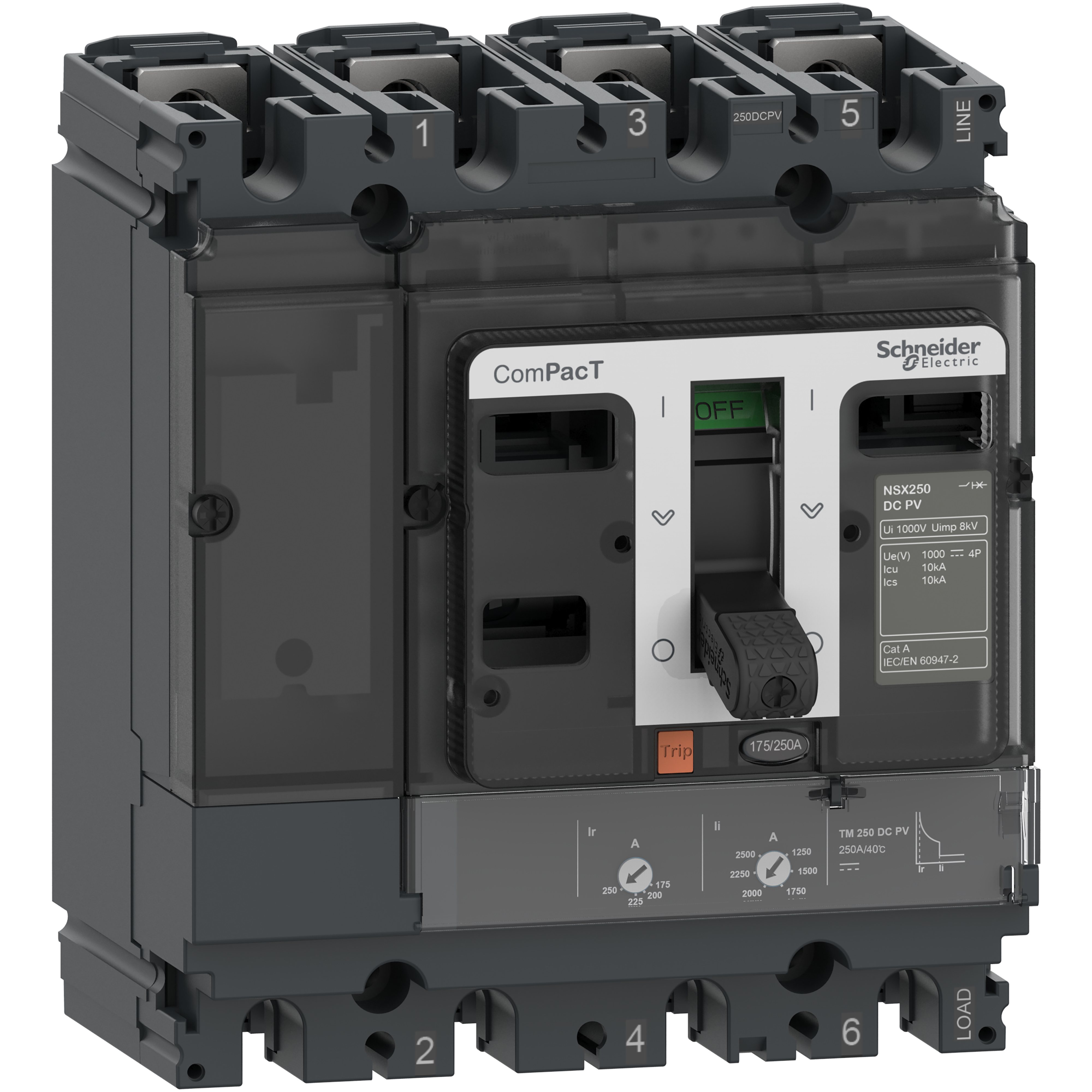 SCHNEIDER ELECTRIC SNRC10F4TM080D1 NSX80 DC PV TM80DC 4P/4R_T