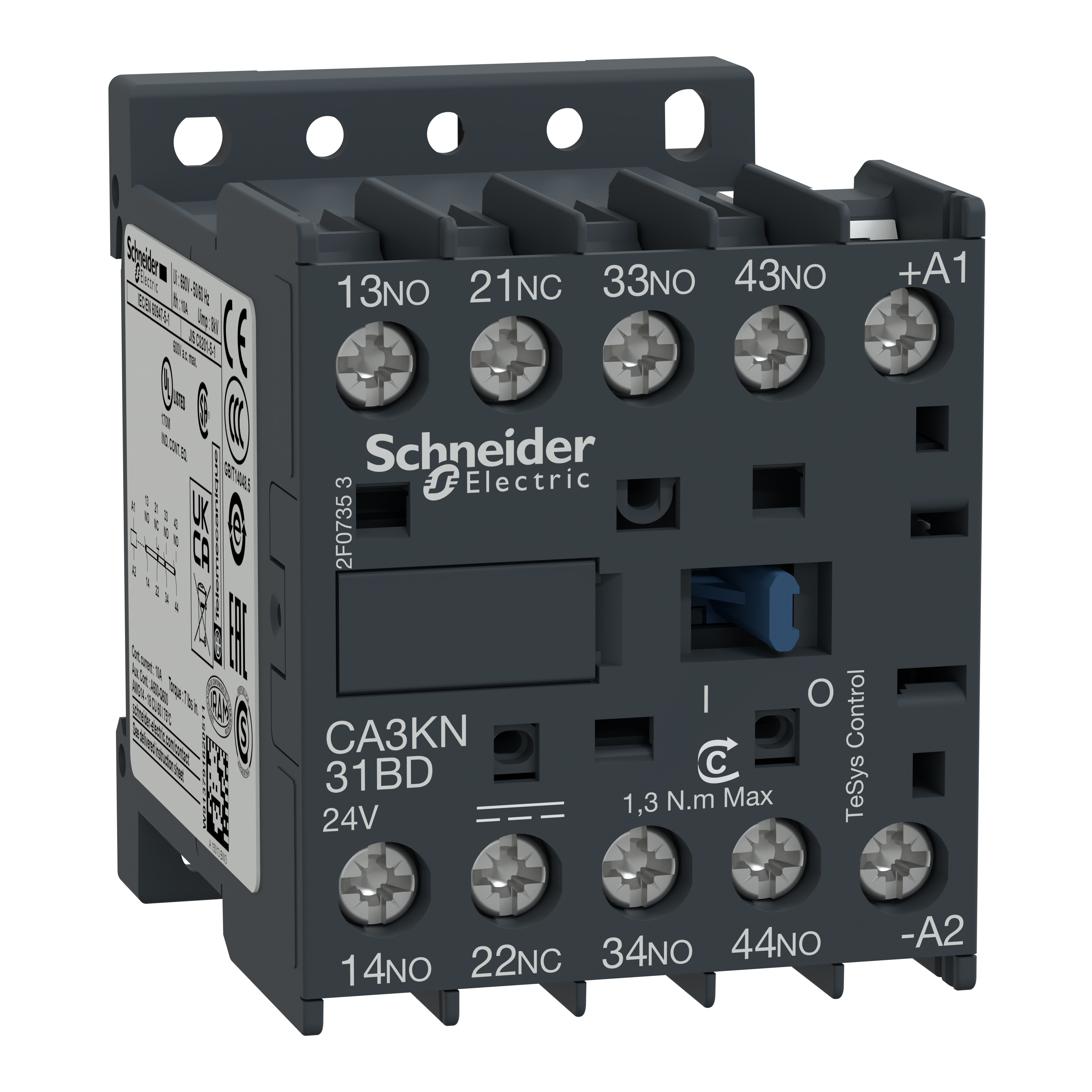 SCHNEIDER ELECTRIC SNRCA3KN31SD CONT.AUX. 3NO+1NC VITE 72V DC