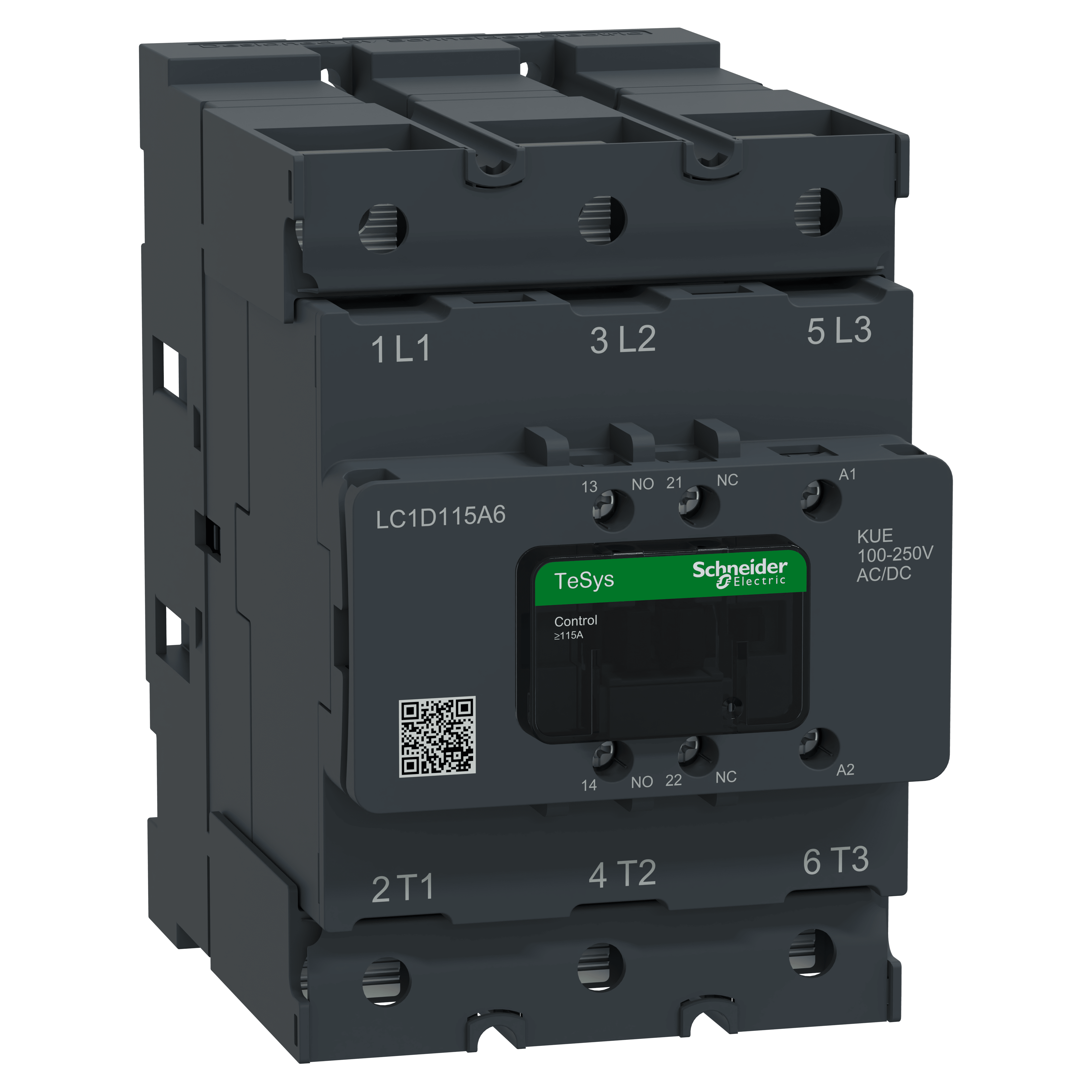 SCHNEIDER ELECTRIC SNRLC1D115A6KUE CTR DECA 115A 3P 100-250V ACDC CAP.OCCH.