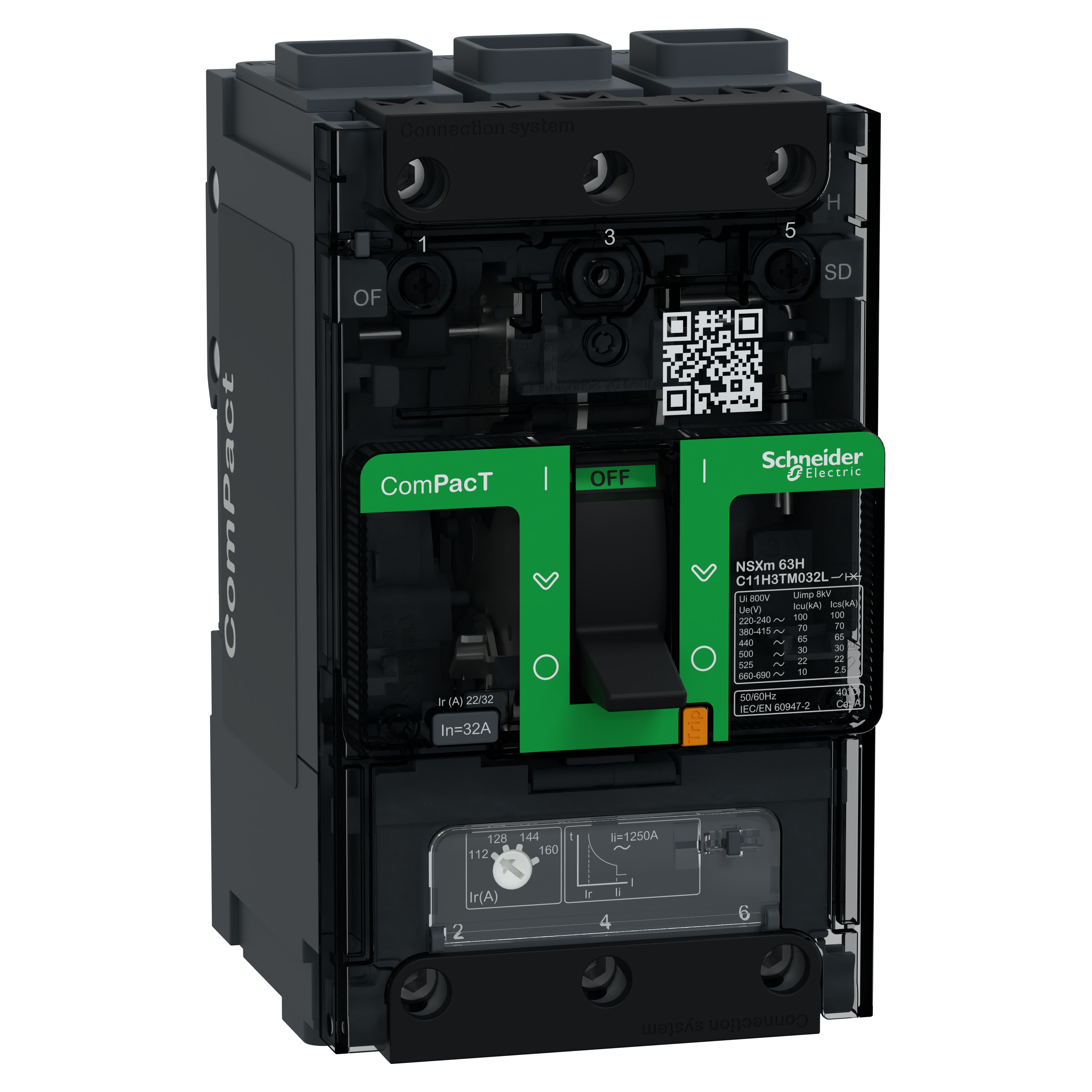 SCHNEIDER ELECTRIC SNRC11H3TM032L NSXM 70KA TM32D 3P EVERLINK_T
