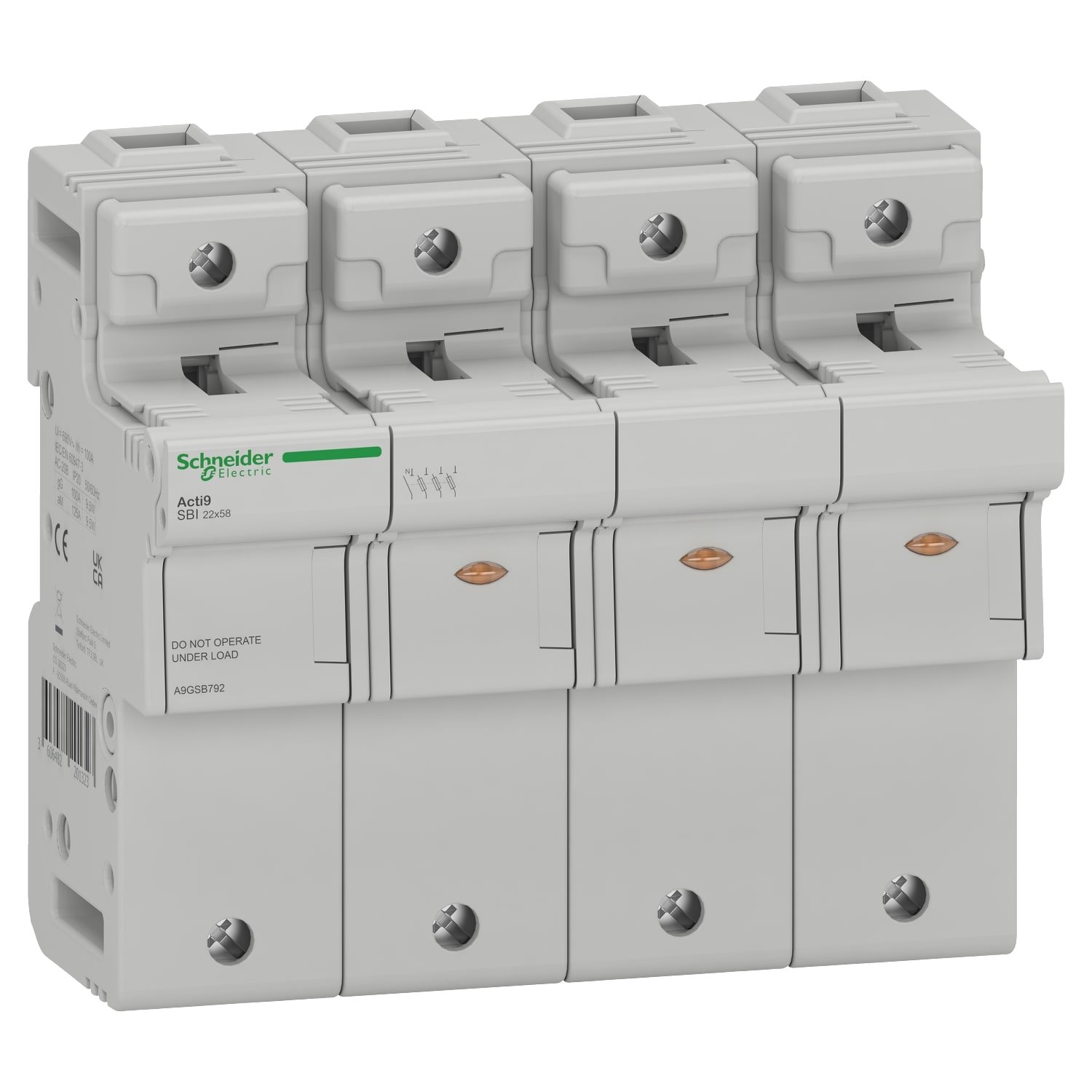 SCHNEIDER ELECTRIC SNRA9GSB792 BASE PORTAF. SBI 3P+N 22X58 660VCA