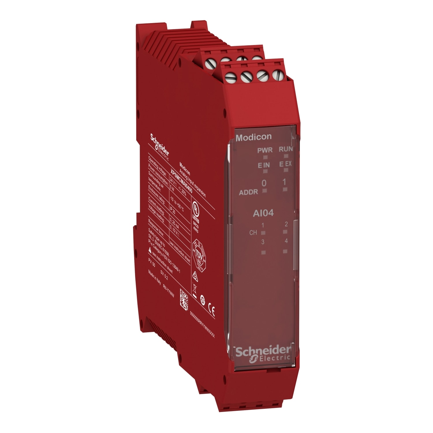 SCHNEIDER ELECTRIC SNRXPSMCMAI0400 MODULO ESPANSIONE SICUREZZA 4AI M.VITE