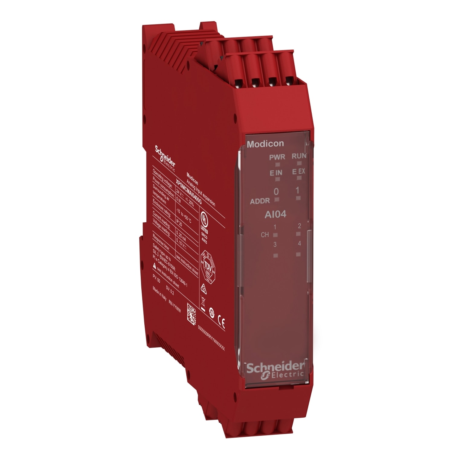 SCHNEIDER ELECTRIC SNRXPSMCMAI0400G MODULO ESPANSIONE SICUREZZA 4AI M.MOLLA