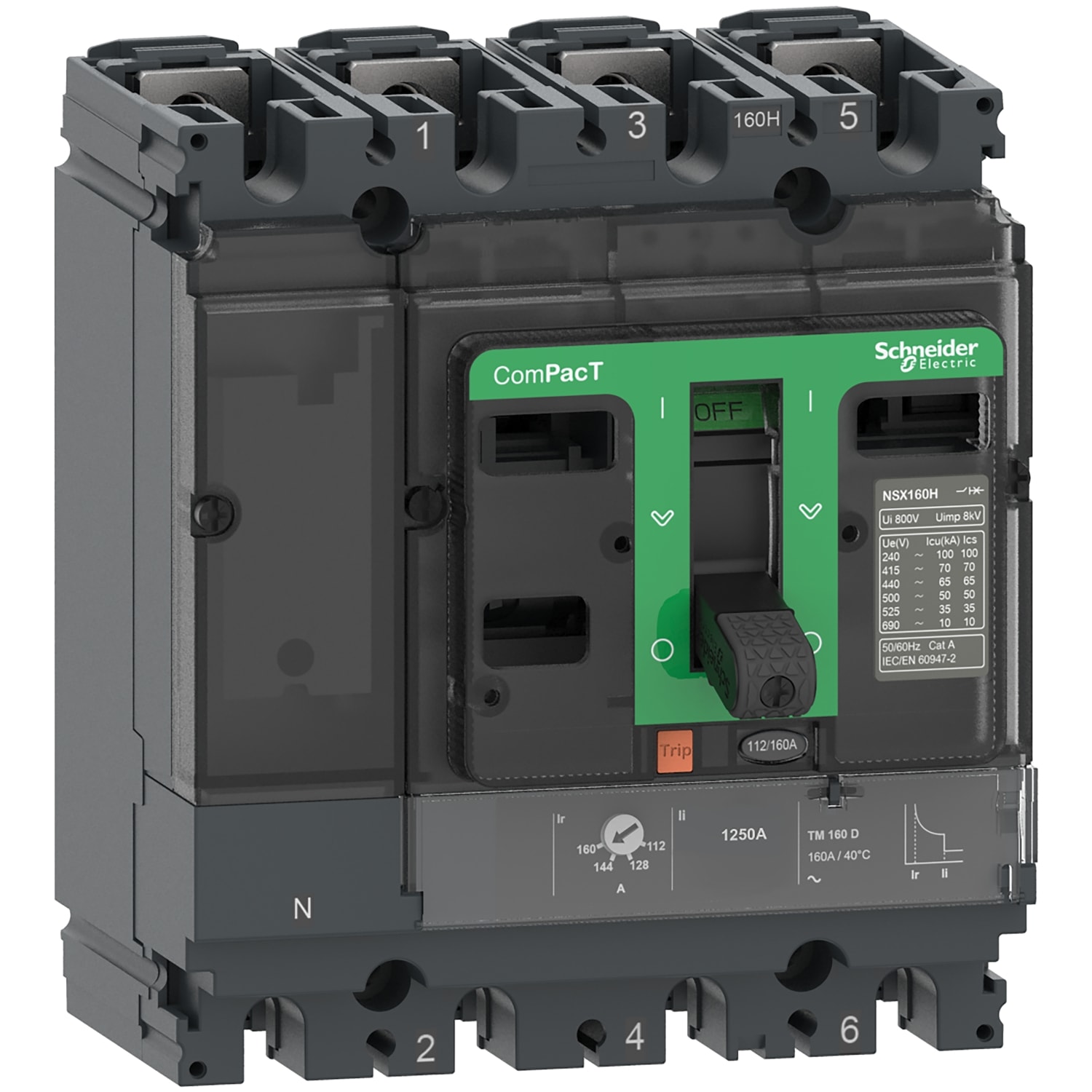 SCHNEIDER ELECTRIC SNRC10V4TM100 NSX100HB1 75KA TM100D 4P/4R_T