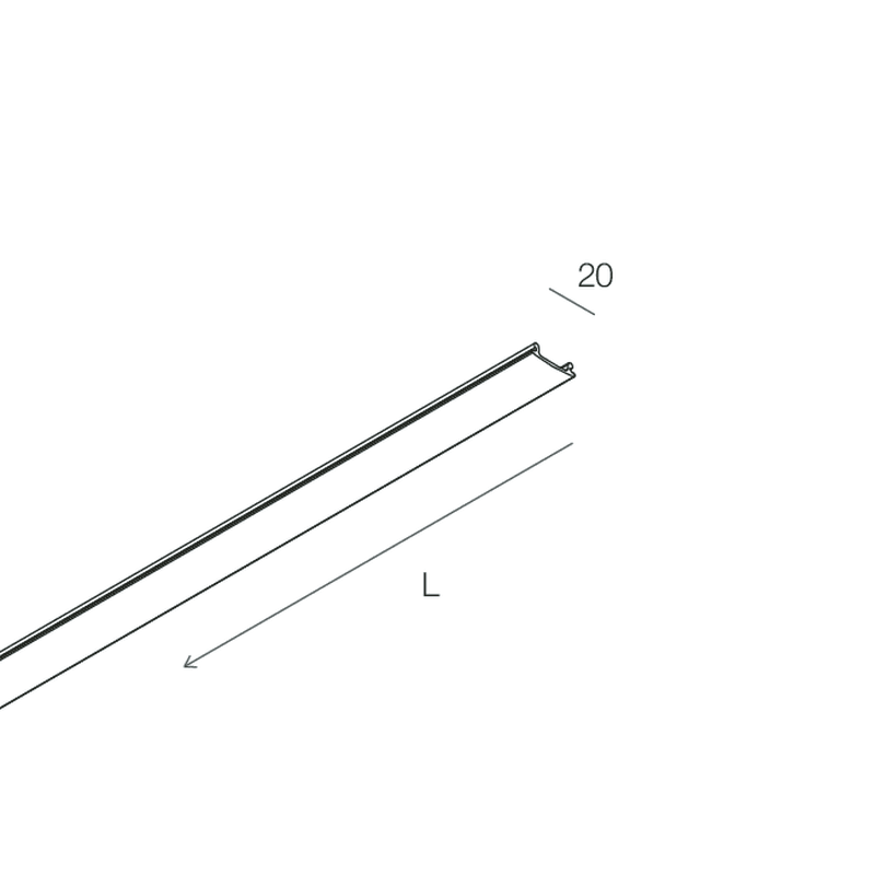 NOVALUX SPA - NOX110912.01 FORTY8 TRACK PLAFONE/SOSPENSIONE COVER COPRI BINARIO Opzionale. (Garanzia: 5 anni)