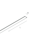 NOVALUX SPA - NOX110912.02 FORTY8 TRACK PLAFONE/SOSPENSIONE COVER COPRI BINARIO Opzionale.(Garanzia: 5 anni)