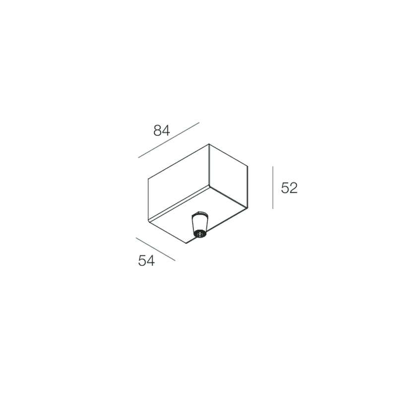 NOVALUX SPA - NOX110944.01 ROSONE A PLAFONE PER FORTY8 TRACK / FORTY8 TRACK DEEP BIANCO