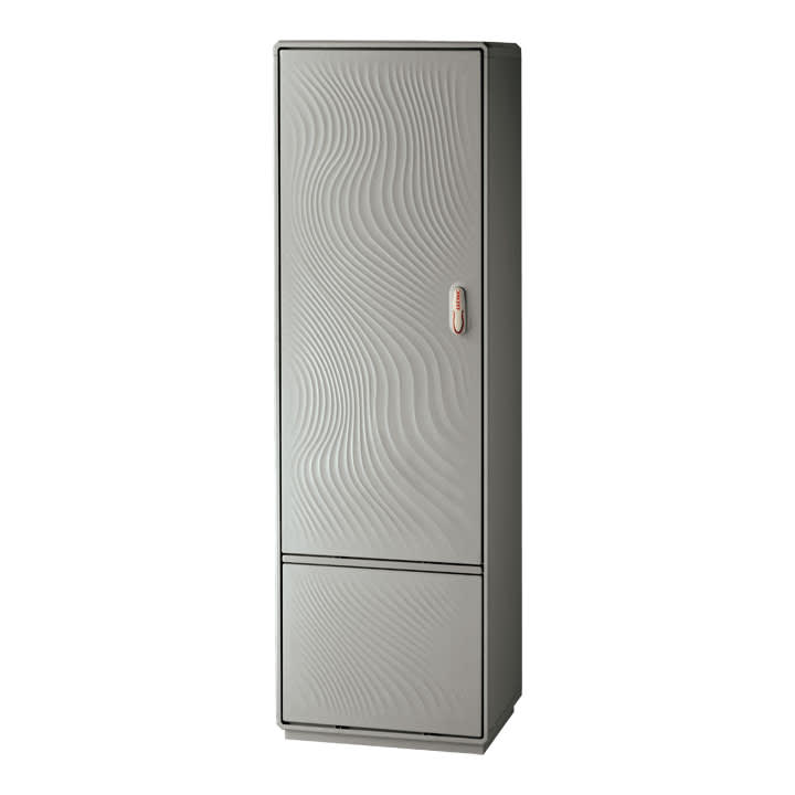 CONCHIGLIA - CON078508199 Serie GRAFI 5 - Armadio in vetroresina, 1 vano + zoccolo, IP44, dim. 1390 x 580 x 330 mm (AxBxP)