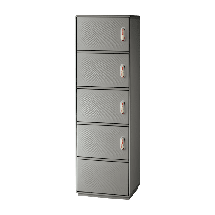 CONCHIGLIA - CON077519494 Serie GRAFI 5 - Armadio in vetroresina, 4 vani + zoccolo, IP55, dim. 1840 x 580 x 460 mm (AxBxP)