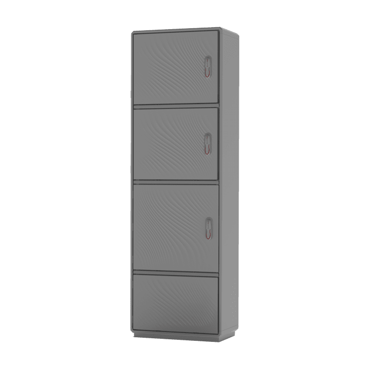 CONCHIGLIA - CON078519386 Serie GRAFI 5 - Armadio in vetroresina, 3 vani + zoccolo, IP44, dim. 1840 x 580 x 460 mm (AxBxP)