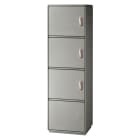 CONCHIGLIA - CON077509370 Serie GRAFI 5 - Armadio in vetroresina, 3 vani + zoccolo, IP55, dim. 1840 x 580 x 330 mm (AxBxP)