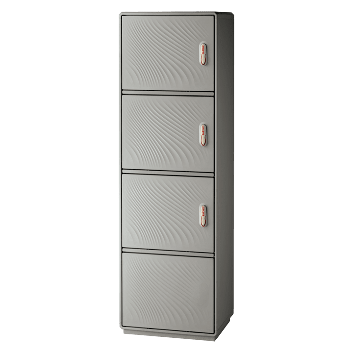 CONCHIGLIA - CON078519378 Serie GRAFI 5 - Armadio in vetroresina, 3 vani + zoccolo, IP44, dim. 1840 x 580 x 460 mm (AxBxP)