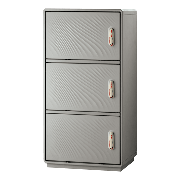 CONCHIGLIA - CON078718301 Serie GRAFI 7 - Armadio in vetroresina, 3 vani, IP44, dimensioni 1390 x 685 x 460 mm (AxBxP)