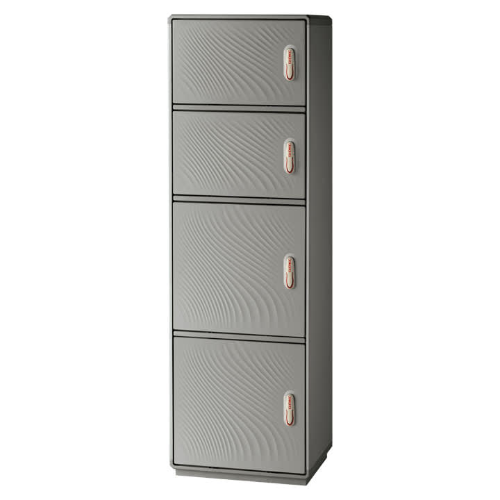 CONCHIGLIA - CON078719408 Serie GRAFI 7 - Armadio in vetroresina, 4 vani, IP44, dimensioni 1840 x 685 x 460 mm (AxBxP)