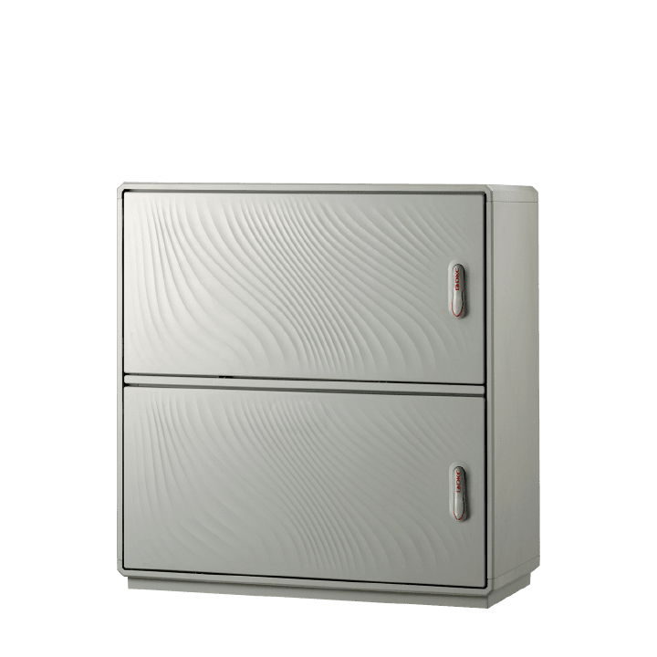 CONCHIGLIA - CON078915204 Serie GRAFI 9 - Armadio in vetroresina, 2 vani, IP44, dimensioni 940 x 910 x 460 mm (AxBxP)