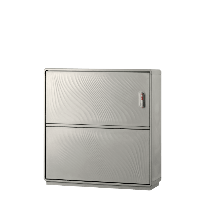 CONCHIGLIA - CON078915196 Serie GRAFI 9 - Armadio in vetroresina, 1 vano + zoccolo, IP44, dim. 940 x 910 x 460 mm (AxBxP)