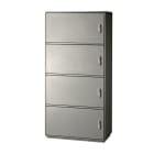 CONCHIGLIA - CON077909406 Serie GRAFI 9 - Armadio in vetroresina, 4 vani, IP55, dimensioni 1840 x 910 x 330 mm (AxBxP)