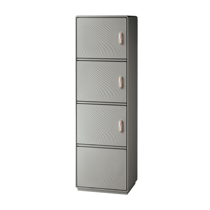CONCHIGLIA - CON078909397 Serie GRAFI 9 - Armadio in vetroresina, 3 vani + zoccolo, IP44, dim. 1840 x 910 x 330 mm (AxBxP)