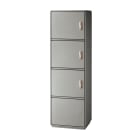 CONCHIGLIA - CON078909397 Serie GRAFI 9 - Armadio in vetroresina, 3 vani + zoccolo, IP44, dim. 1840 x 910 x 330 mm (AxBxP)