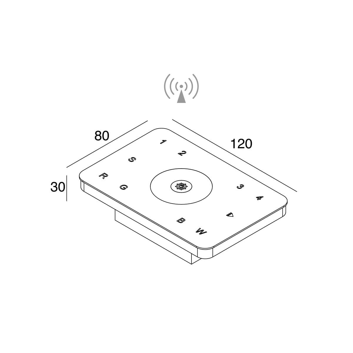 NOVALUX SPA - NOX16911.99 CONTROLLO DA PARETE PER STRIP LED RGB e RGB+W. Garanzia 3 anni.