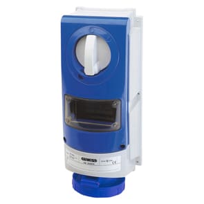 GEWISS - GEWGW66817 PRESA FISSA INTERBLOCCATA VERTICALE - SENZA FONDO - IMPIEGHI GRAVOSI - CON BASE PORTAFUSIBILI - 3P+N+T 32A 200-250V-50/60HZ 9H - IP66