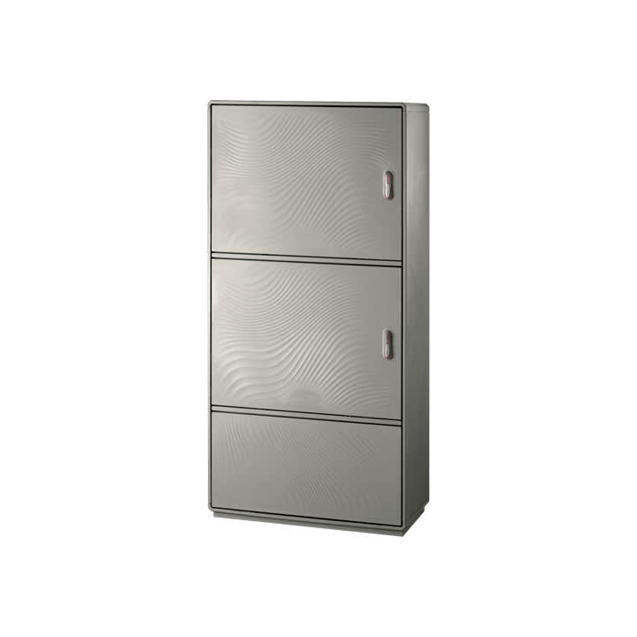 CONCHIGLIA - CON077506293 Serie GRAFI 5 - Armadio in vetroresina, 2 vani + zoccolo, IP55, dim. 1120 x 580 x 330 mm (AxBxP)