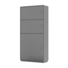 CONCHIGLIA - CON078919305 Serie GRAFI 9 - Armadio in vetroresina, 3 vani, IP44, dimensioni 1840 x 910 x 460 mm (AxBxP)