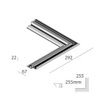 NOVALUX SPA - NOX104012.99 PROFILO ANGOLARE ESTERNO giunti lineari inclusi, Veletta per controsoffitti in cartongesso da realizzare mediante profilo strutturale in alluminio. Ga