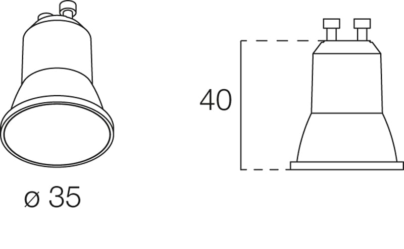 NOVALUX SPA - NOX441400003 LAMP. LED GU10 MINI 3000K 3W 60