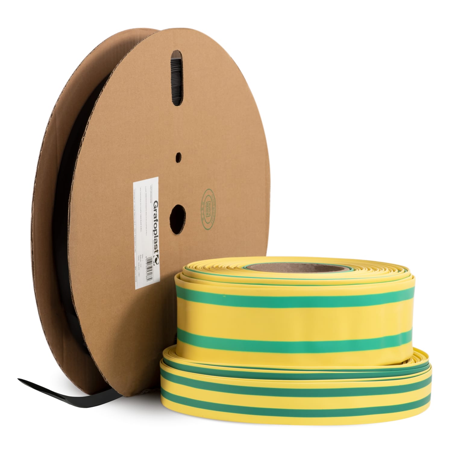 GRAFOPLAST SRL - GRAUGT2R025X200B GUAINA TERMORESTR. 2:1 NERO D 2,5 ROLL 2