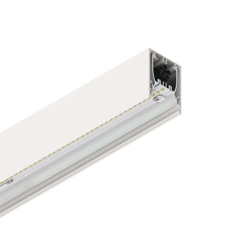 NOVALUX SPA - NOX108607.01 PROFILO LED LINEARE: Sistema LED lineare installabile singolo o in fila continua. Profilo in lega di alluminio verniciato. Alimentazione elettronica,