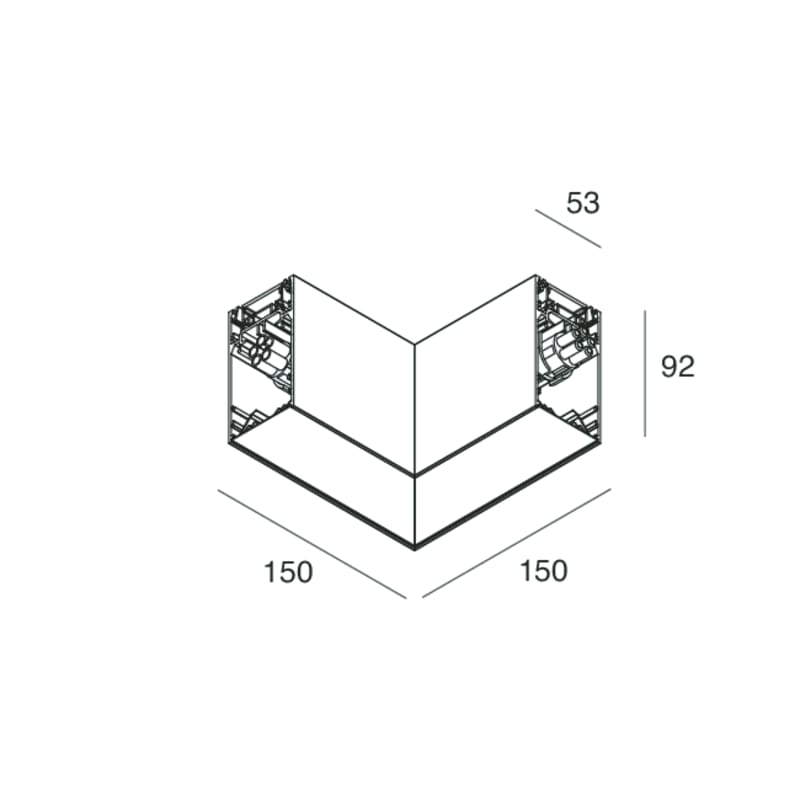 NOVALUX SPA - NOX1087A5.02 HERO B: MOD.CIECO ANG.DX 150 NE