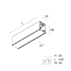 NOVALUX SPA - NOX108855.01 MODULO CIECO LINEARE Completo di cablaggio passante, giunti di unione e cover inferiore. Garanzia 5 anni