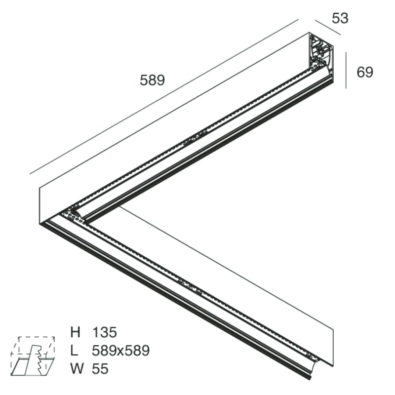NOVALUX SPA NOX108626.01 HERO: ANG.SX 24W 3K 589 BIA