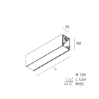 NOVALUX SPA - NOX108680.02 MODULO CIECO LINEARE: Completo di cablaggio passante, giunti di unione e cover inferiore. Garanzia 5 anni.