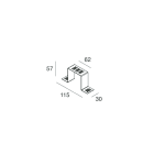 NOVALUX SPA - NOX108688.99 KIT INCASSO FRAMELESS (1 pz): Per cartongesso H 12mm. 2 pz per profili lineari fino a L 2240mm, 3 pz per profili L 2520mm, 2800mm e profilo LED angola