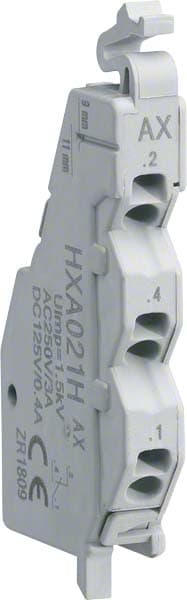 HAGER HAGHXA025H CONT AUX X/P160-P630 1NO+NC 125VAC LOW