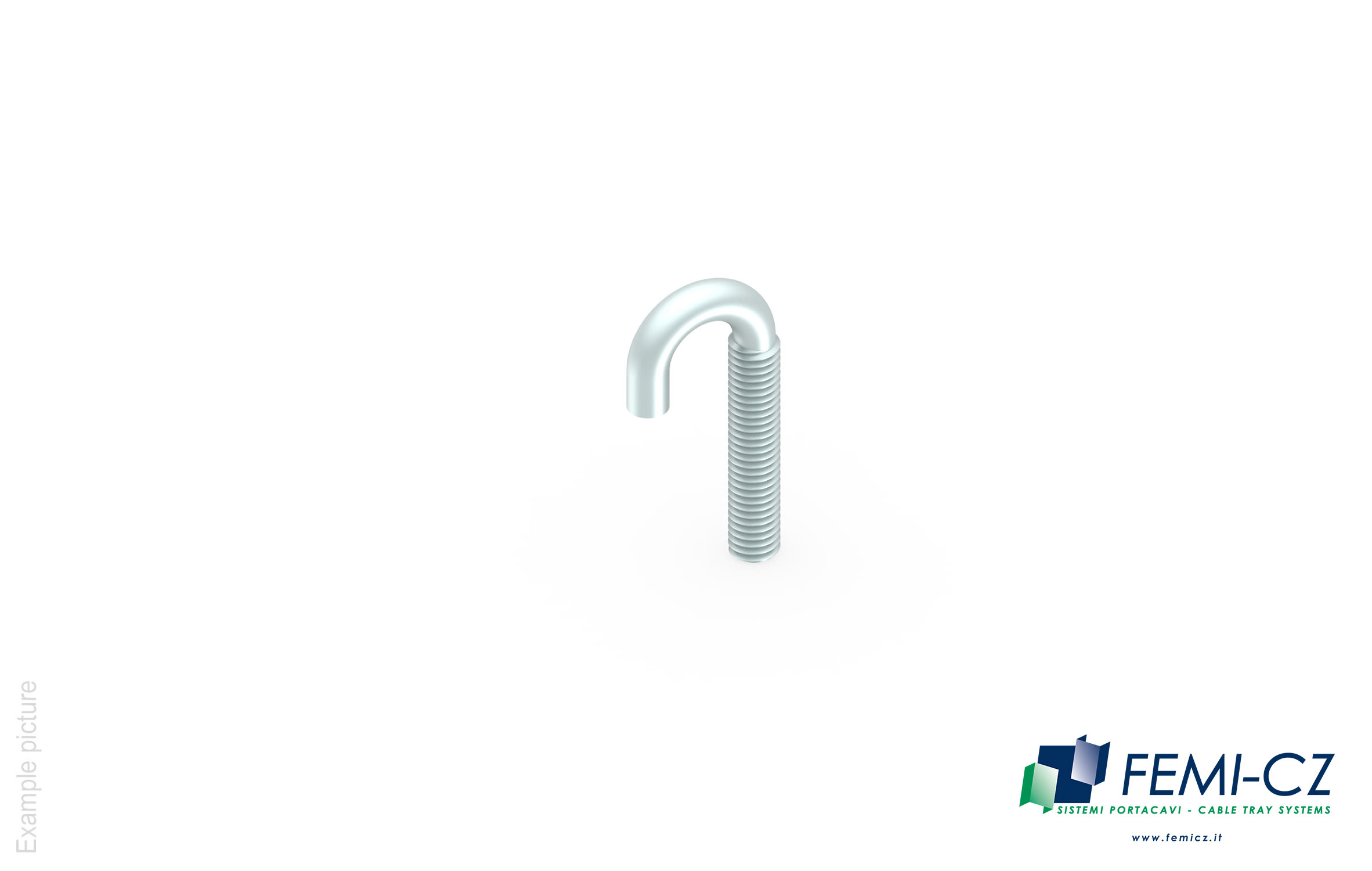 FEMI-CZ SPA - FCZD0C34S06X40E GANCIO DI FISSAGGIO M6 Z.ELETTR. 100PZ E