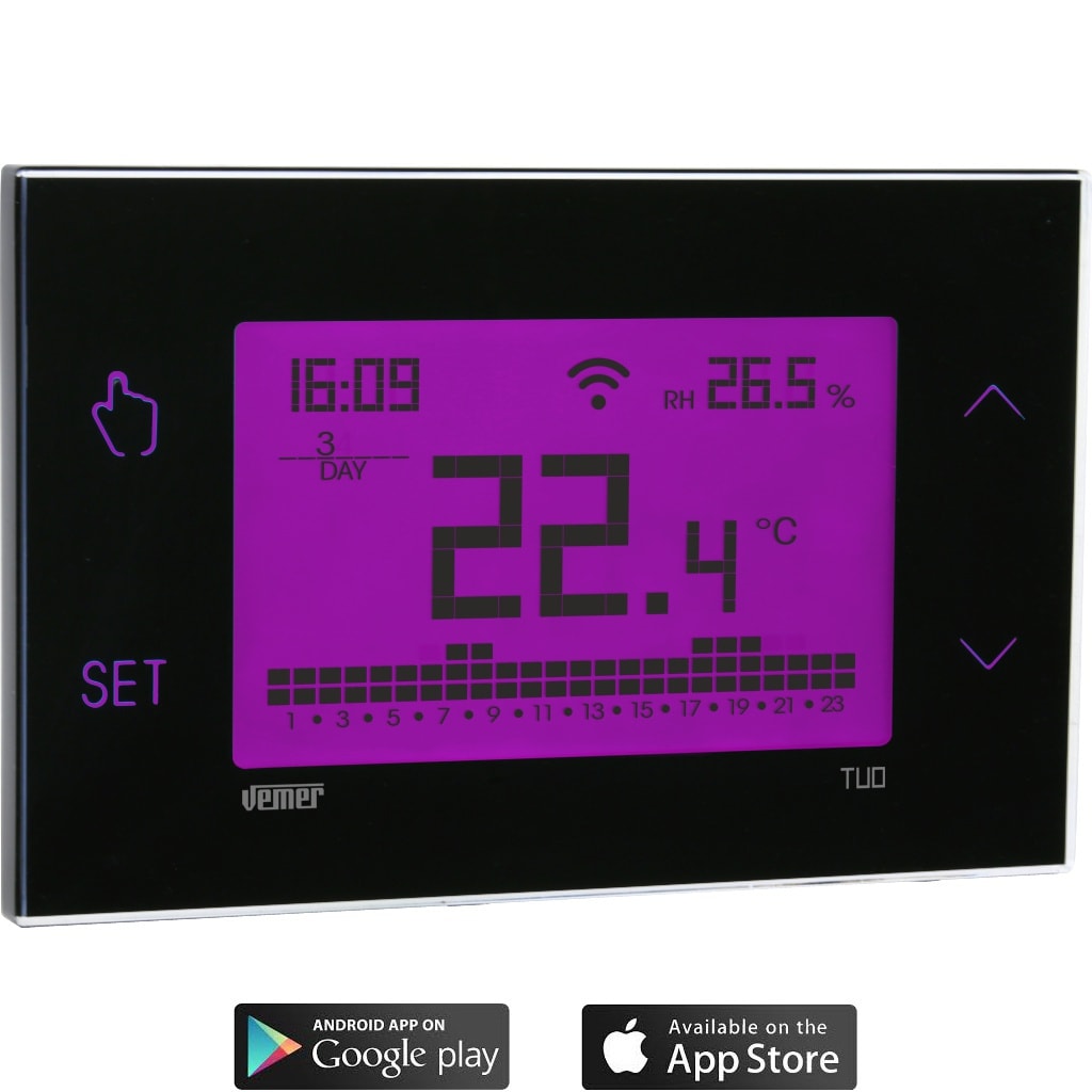 VEMER SPA VEMVE773700 TUO WIFI RF CRONOTERM.TOUCHCOLOR NERO
