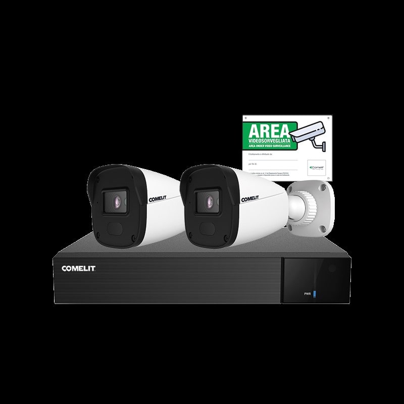 COMELIT GROUP SPA COEIPKIT004N05PA KIT IP IPNVR004N06PA, 2X IPBCAMN04F01A,