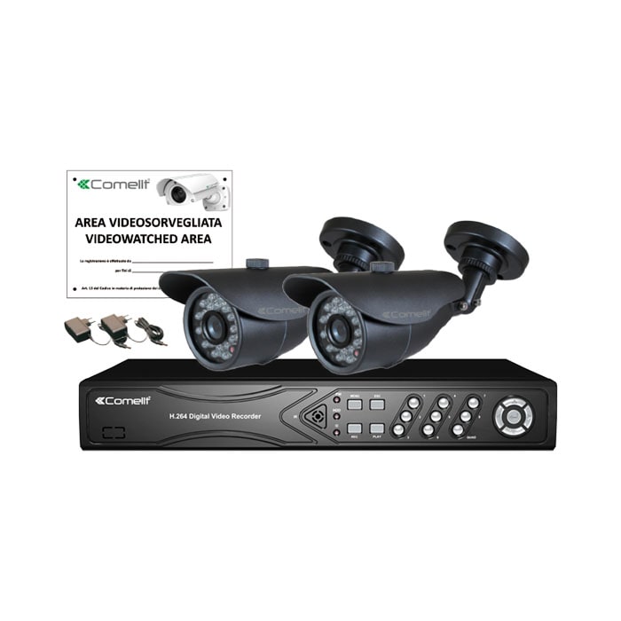 COMELIT GROUP SPA COEIPKITPOE045A KIT IP CON IPNVR045DPOE, 2XIPBCAM02MA, A