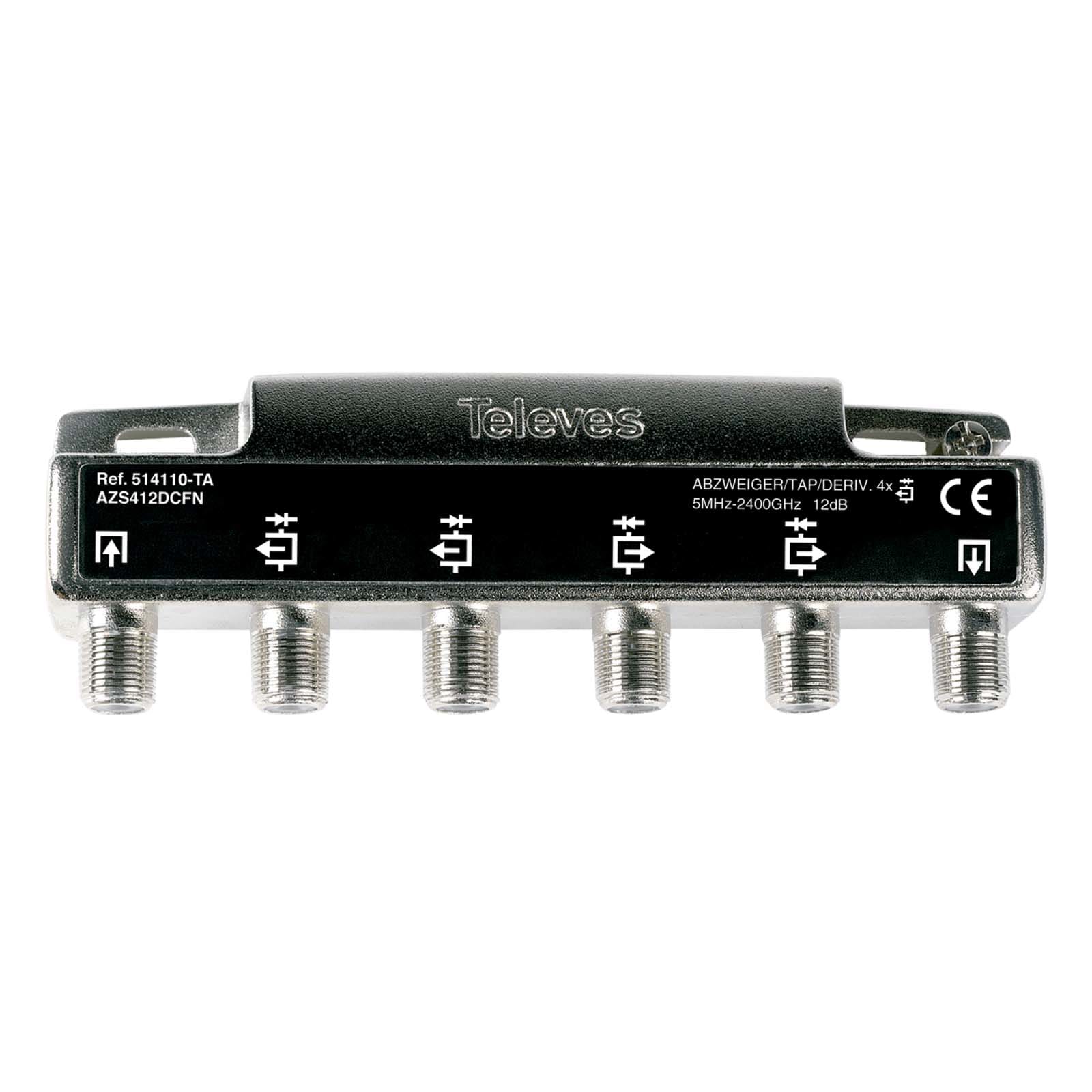 TELEVES ITALIA SRL - TVV514110 DERIVATORE 5...2400MHZ F 4VIE 12DB + DC