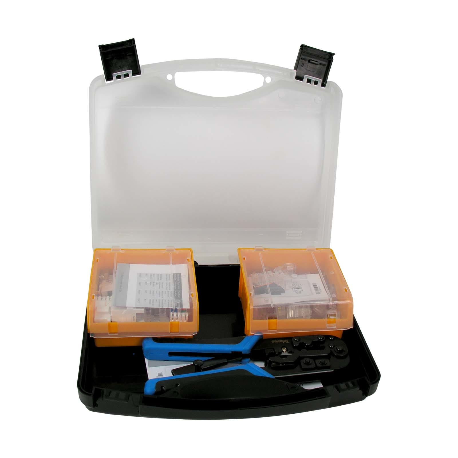 TELEVES ITALIA SRL TVV209401 KIT: CAT6 MAS&FEM+PINZA CRIMPA.(VALIGETT