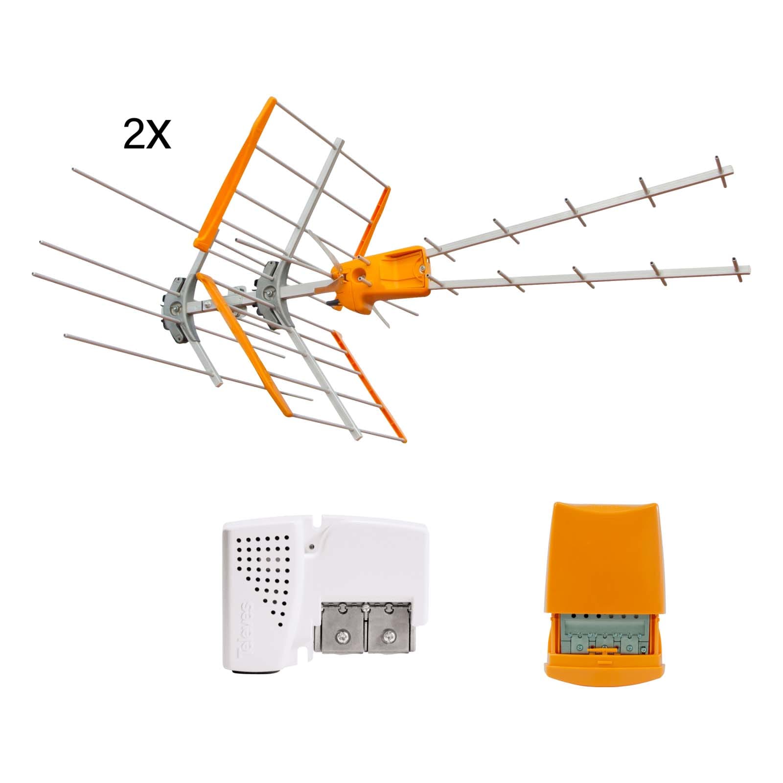 TELEVES ITALIA SRL TVV149291 KIT UHF 2D: 2X V ZENIT + AMP.PALO + ALIM