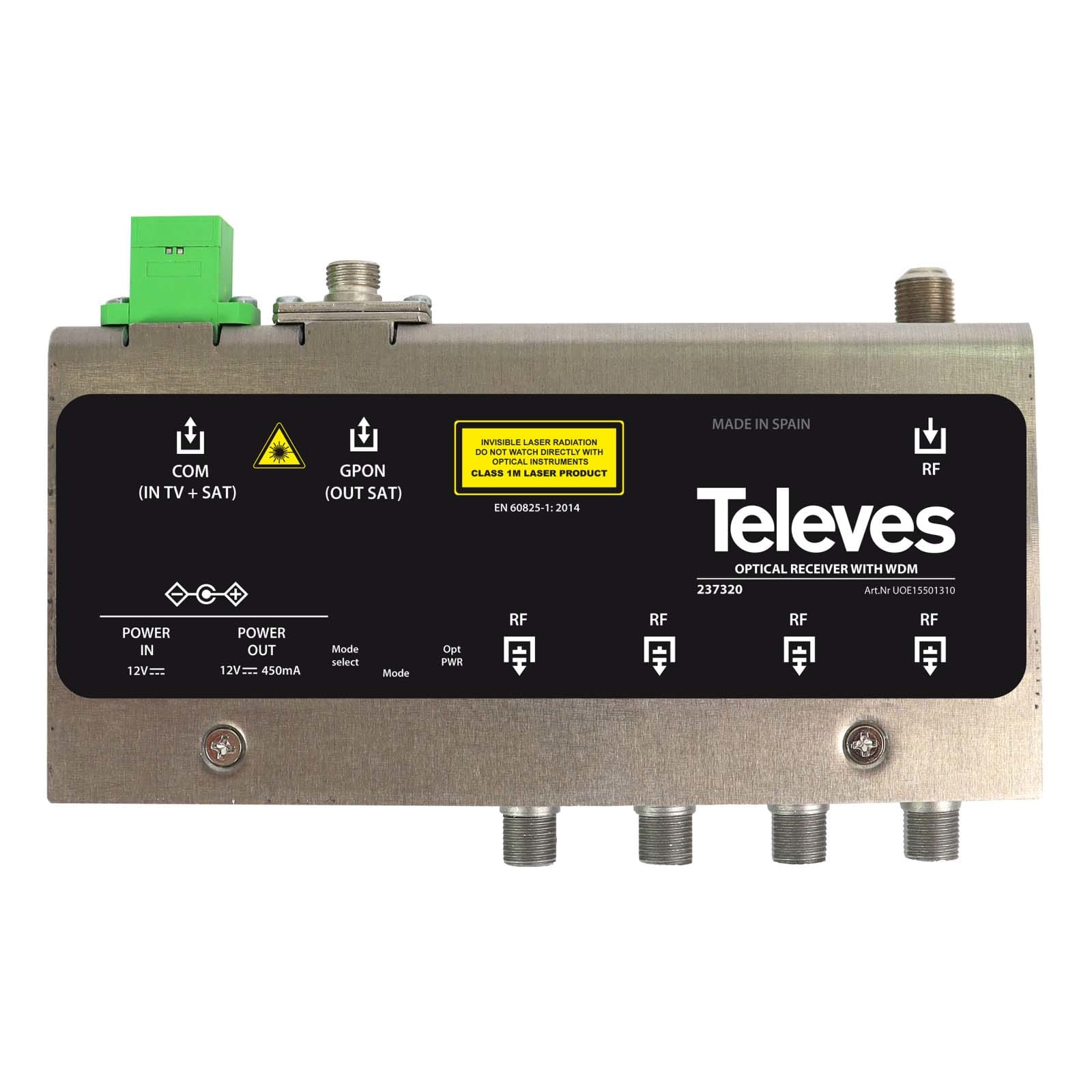 TELEVES ITALIA SRL TVV237320 RX FO FTTH SAT/SAT-DTT WDM 1550/1310NM D