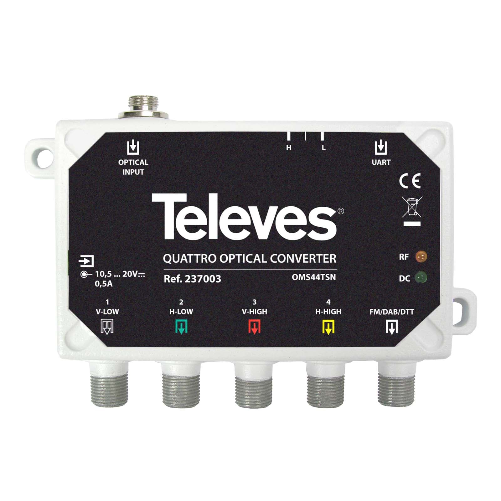 TELEVES ITALIA SRL TVV237003 CONVERTI.OTTICO/RF QUATTRO FM/DAB/UHF-IF