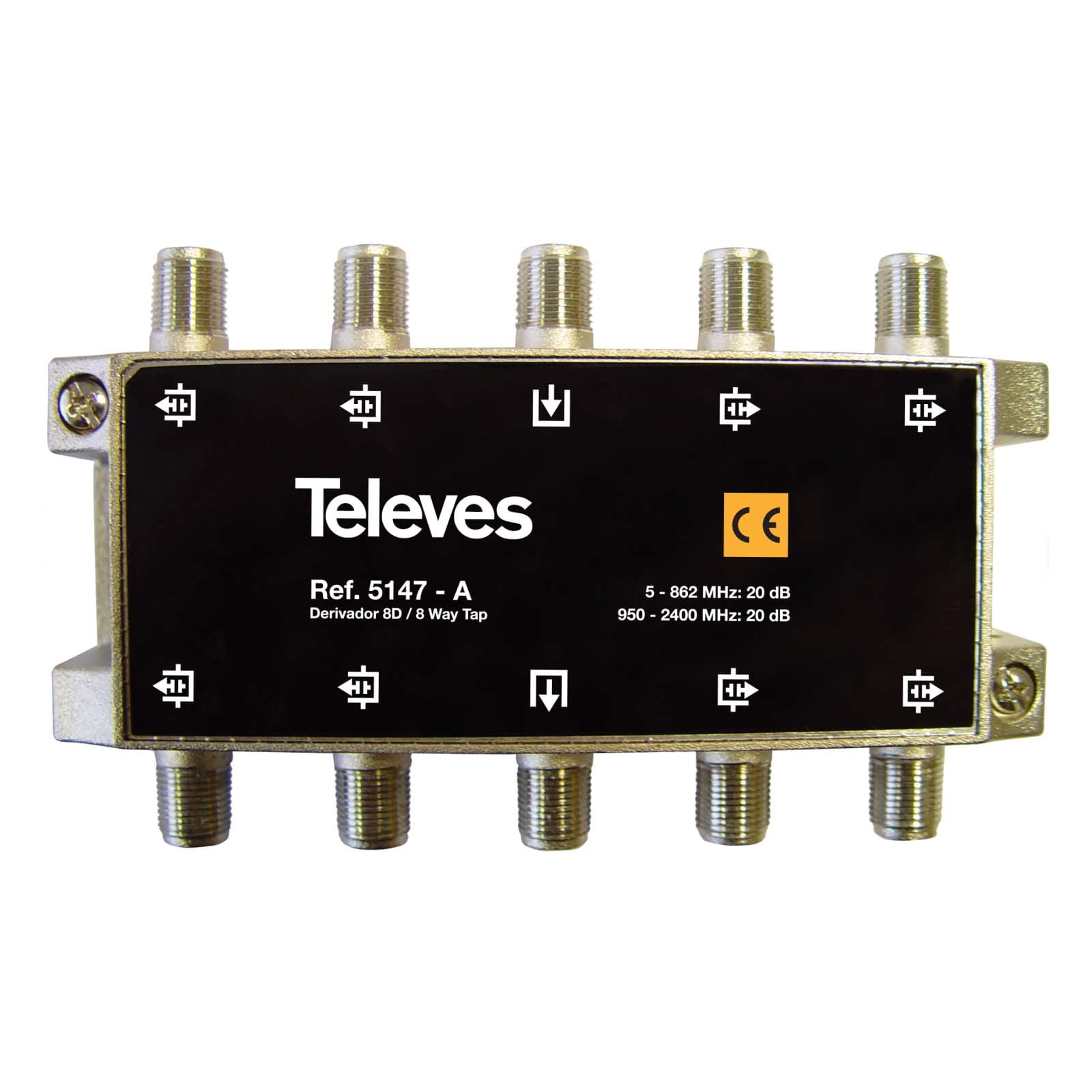 TELEVES ITALIA SRL TVV5147 DERIVATORE 5...2400MHZ F 8VIE 20DB