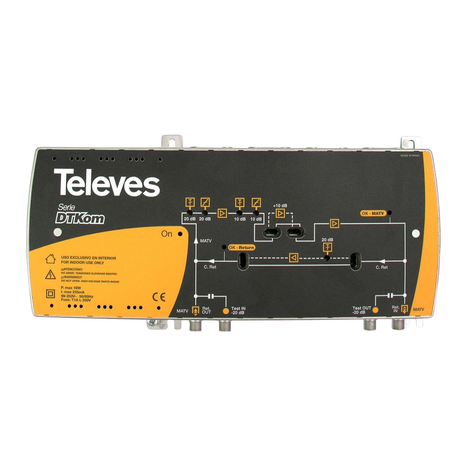 TELEVES ITALIA SRL TVV451203 AMP.DTKOM 1I/1U C.RIT(5..65)/MATV(1G) VU